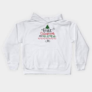 FIRST CHRISMAS AS MR AND  MRS TSHIRT Kids Hoodie